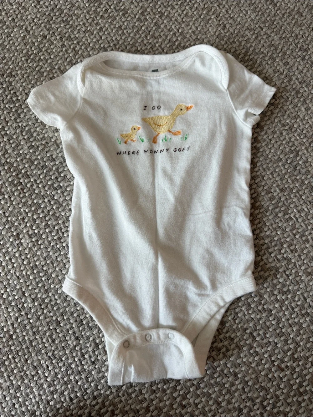 Baby onesie 100% organic cotton 6-12m
